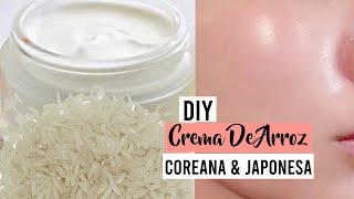 COMO HACER CREMA DE ARROZ COREANA Y JAPONESA PARA LA CARA  PIEL HERMOSA 🌾 BeautyByPriscila [upl. by Adalia]