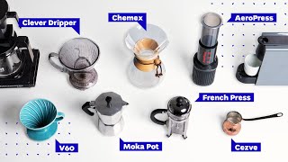 Coffee Brewing Methods French Press vs Pour Over vs AeroPress and more [upl. by Notle]