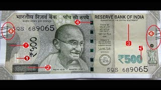 7 Security Features Of New Rs 500 Banknote  INDIA [upl. by Lyndsay]