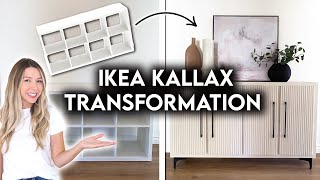 DIY IKEA HACK KALLAX TRANSFORMATION  FLUTED SIDEBOARD [upl. by Klarika]