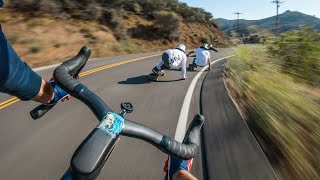 Longboarders vs Cyclist  Whos Faster [upl. by Enwad]