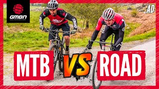 GMBN Vs GCN  From Here To There MTB Vs Road Bike Race [upl. by Doak548]