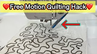 Free Motion Quilting Hack  Beginner Quilter Hack [upl. by Hawley454]