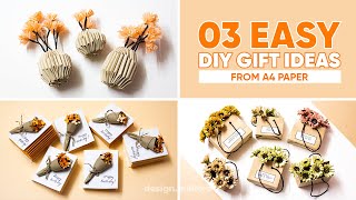 03 Easy DIY Handmade Gifts Ideas from A4 PAPER  AMY DIY CRAFT [upl. by Lasser]