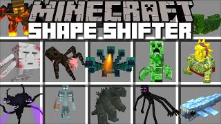 Minecraft SHAPE SHIFTER MORPH MOD  MORPH IN TO BOSSES AND MUTANT TITANS MOBS  Minecraft Mods [upl. by Hnao]