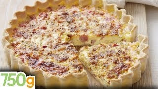 Recette de Quiche lorraine  French Quiche Lorraine  English subtitles  750g [upl. by Aleciram]