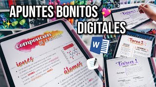 APUNTES BONITOS DIGITALES EN WORD  IPAD PRO  DanielaGmr â™Ą [upl. by Ardnwahsal583]