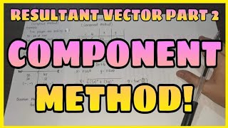 Resultant Vector Part 2 COMPONENT METHOD  TAGALOGENGLISH [upl. by Dyoll]