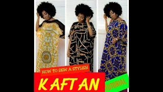 HOW TO CUT AND SEW A FLOWING KAFTAN DIY TUTORIAL [upl. by Lainad226]