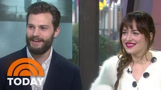 Fifty Shades Jamie Dornan Dakota Johnson Talk Being Naked On Set  TODAY [upl. by Nylazor]