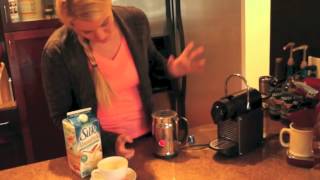 Nespresso Aeroccino Plus Frother Review Frothing Almond Milk [upl. by Landan346]