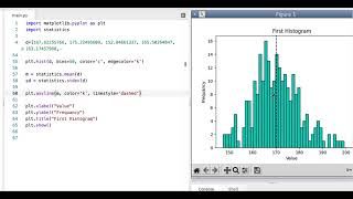 Python Histogram with Mean and Standard Deviation [upl. by Enehpets]