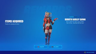 REBIRTH HARLEY QUINN Skin Gameplay amp Review BatmanFortnite Zero Point Comic Book FIRST CODE [upl. by Nilesoj]