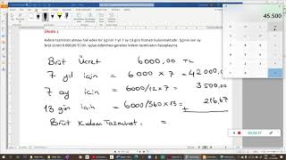 Kıdem Tazminatı hesaplama [upl. by Colston]