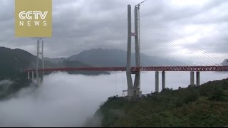 Timelapse World’s highest bridge to open in China [upl. by Odla]