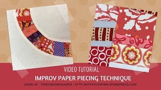 Improv paper piecing quilting technique [upl. by Haidedej839]