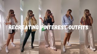 RECREATING PINTEREST OUTFITS SIZE 18 [upl. by Kenzi]