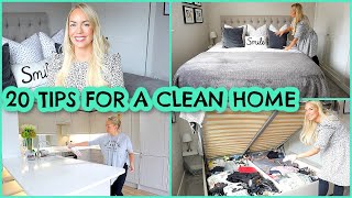 20 TIPS FOR A CLEAN HOME  HABITS FOR KEEPING A CLEAN HOUSE [upl. by Rowley]