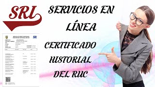 SRI  CERTIFICADO DE HISTORIAL DEL RUC EN LÍNEA [upl. by Hibbs]