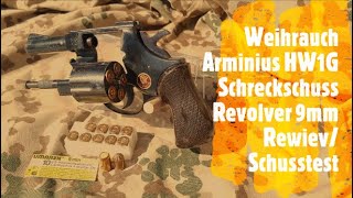 Arminius HW1G STAHL Schreckschuss Revolver Review  Schusstest [upl. by Nairda]